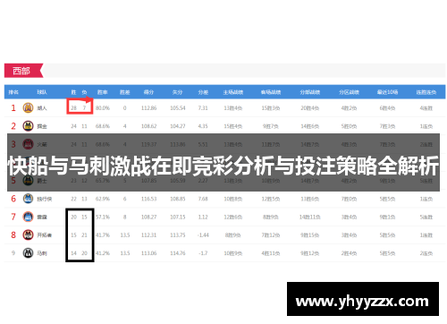 快船与马刺激战在即竞彩分析与投注策略全解析